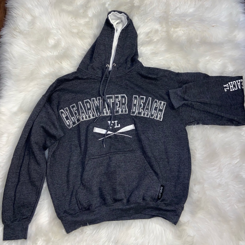Gray Clearwater Beach FL Hoodie/Sweatshirt